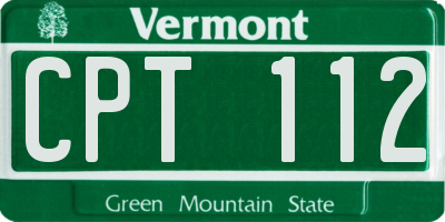 VT license plate CPT112