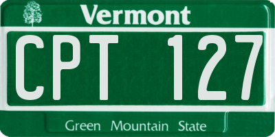 VT license plate CPT127