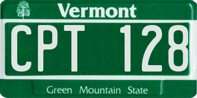 VT license plate CPT128