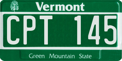 VT license plate CPT145