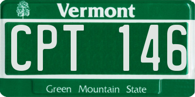 VT license plate CPT146