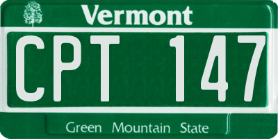 VT license plate CPT147