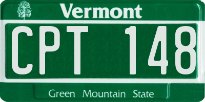 VT license plate CPT148