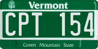 VT license plate CPT154