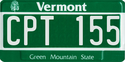 VT license plate CPT155