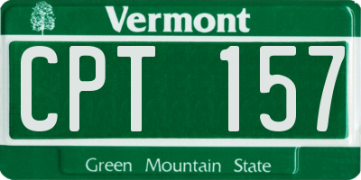 VT license plate CPT157