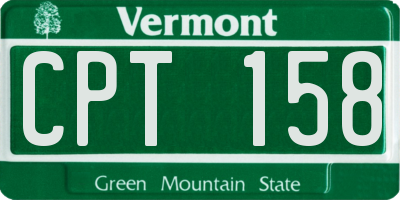 VT license plate CPT158
