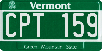 VT license plate CPT159