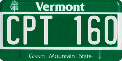 VT license plate CPT160