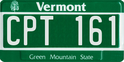 VT license plate CPT161