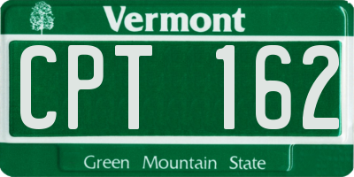 VT license plate CPT162