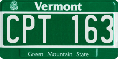 VT license plate CPT163
