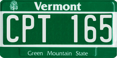 VT license plate CPT165