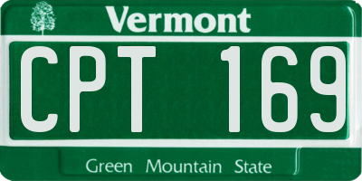 VT license plate CPT169
