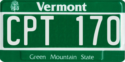 VT license plate CPT170