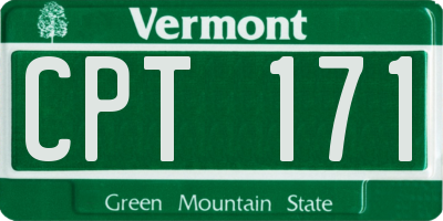VT license plate CPT171