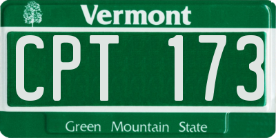 VT license plate CPT173