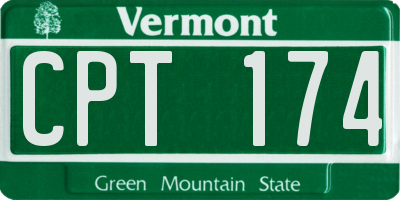 VT license plate CPT174
