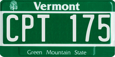 VT license plate CPT175