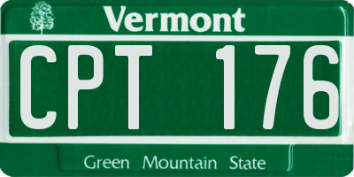 VT license plate CPT176