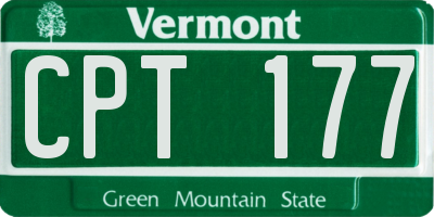 VT license plate CPT177