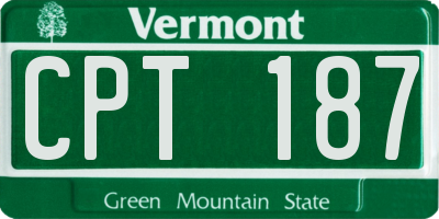 VT license plate CPT187
