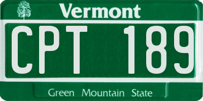 VT license plate CPT189