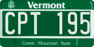 VT license plate CPT195