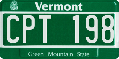 VT license plate CPT198