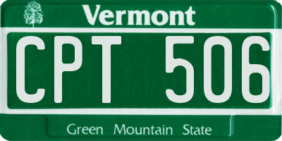 VT license plate CPT506