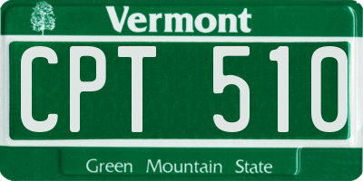 VT license plate CPT510