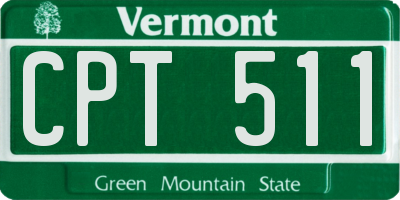 VT license plate CPT511