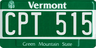 VT license plate CPT515