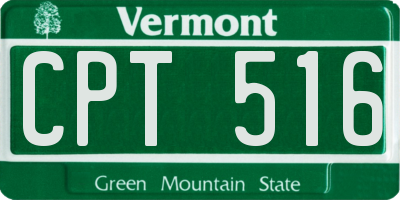 VT license plate CPT516