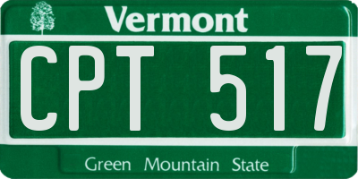 VT license plate CPT517