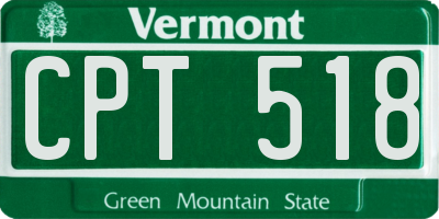 VT license plate CPT518