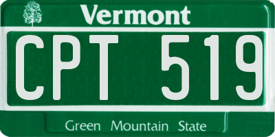 VT license plate CPT519