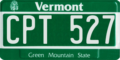 VT license plate CPT527