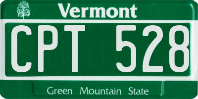 VT license plate CPT528