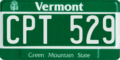 VT license plate CPT529