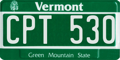 VT license plate CPT530