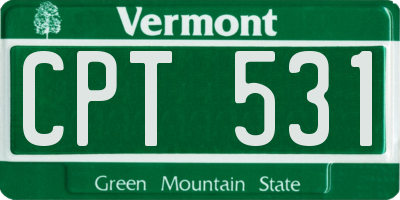 VT license plate CPT531