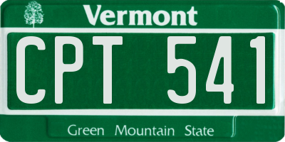VT license plate CPT541