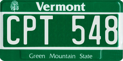 VT license plate CPT548