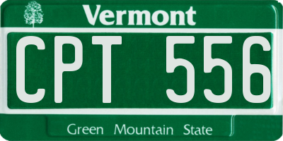 VT license plate CPT556