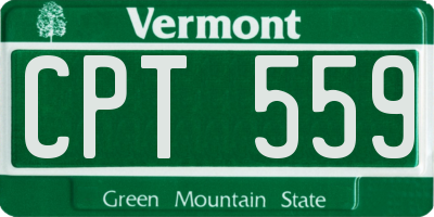 VT license plate CPT559