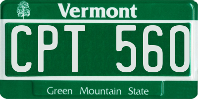 VT license plate CPT560