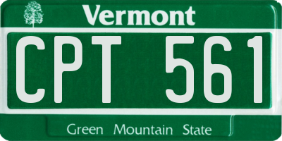 VT license plate CPT561