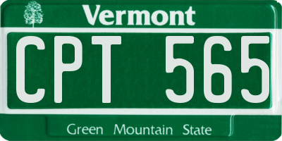 VT license plate CPT565
