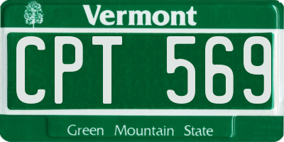 VT license plate CPT569